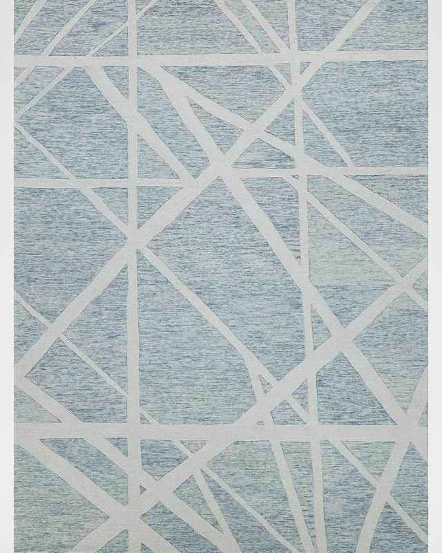 Miami Hand-Tufted Silver/Ivory Rug, 9' x 12'